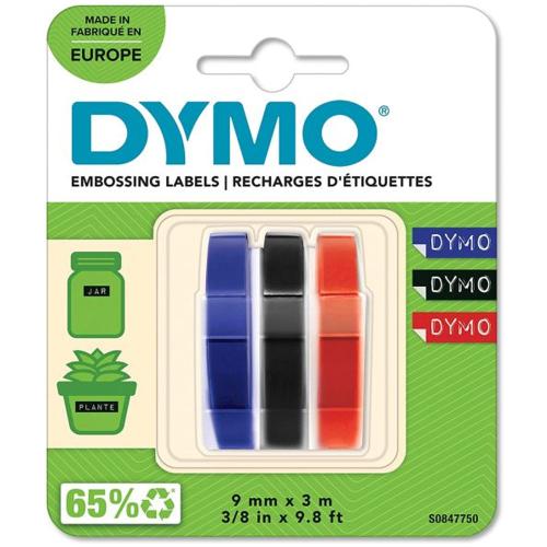 Dymo Kabartma Şerit 9Mmx3Mt 3 Lü Bls K/S/M S0847750 - - Dymo - Fiyatı 