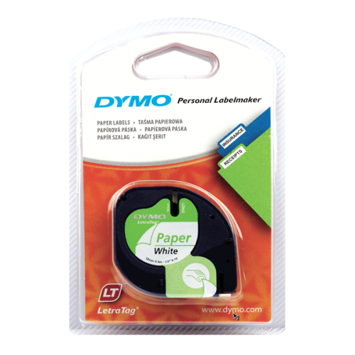 Dymo Letratag Şerit Kağıt 12 Mmx4 Mt Beyaz S0721510 - - Dymo - Fiyatı 