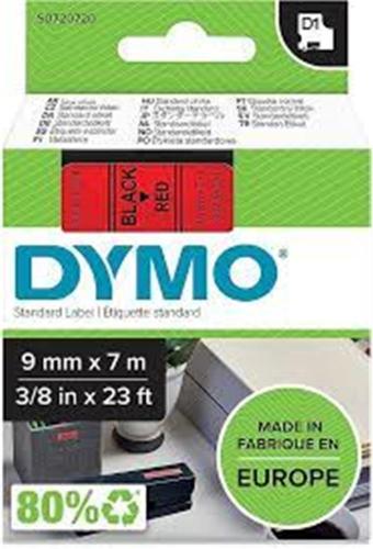 Dymo S0720720 D1 Yedek Şerit 9 Mmx7Mt Kırmızı-Siyah 40917 - - Dymo - F