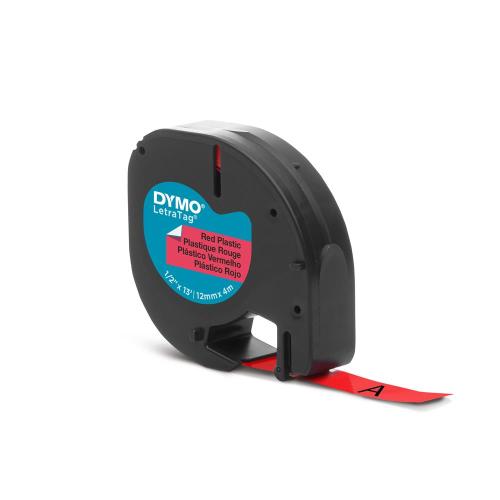 Dymo S0721630 Letratag Plastik Şerit ( 12 Mm X 4 Mt ) , Kırmızı (59424