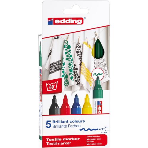 Edding T-Shırt Kalemi Yuvarlak Uçlu Basıc 2-3 Mm 5 Li 4500/5S - - Eddi