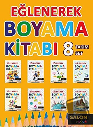 Eğlenerek Boyama Kitabı (8 Kitap Takım) - Kolektif - Salon Yayınları -