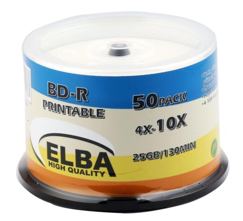 Elba Blu-Ray Bd-R 10X 25Gb 50Li Cake Box Prıntable - - Elba - Fiyatı -