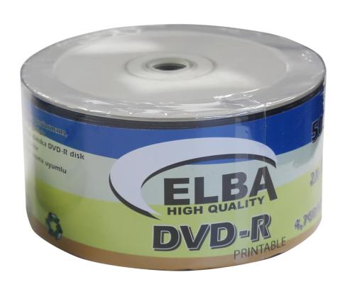 Elba Dvd-R 4,7Gb-120Mın 50Li 16X Printable Dvd-R Shrink - - Elba - Fiy