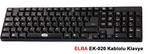 Elba Ek-020 F Usb Siyah Türkçe Kablolu Standart Klavye - - Elba - Fiya