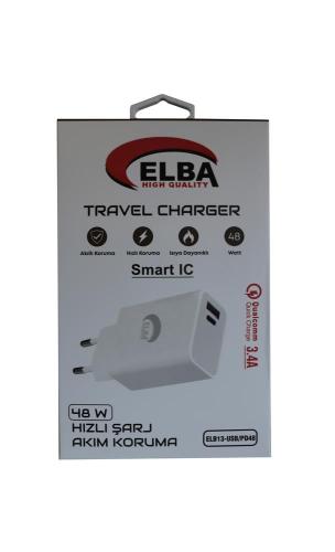 Elba Elb13 Elb-48W 3.4A Usb-Pd48 (Usb+Type-C) Akıllı Koruma- Isıya Day