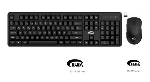 Elba Kw 832 Q Usb Siyah Kablosuz Klavye Mouse Set - - Elba - Fiyatı - 