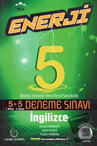 Enerji 5. Sınıf İngilizce 5+5 Deneme Sınavı - Ayhan Karakurt - Palme Y