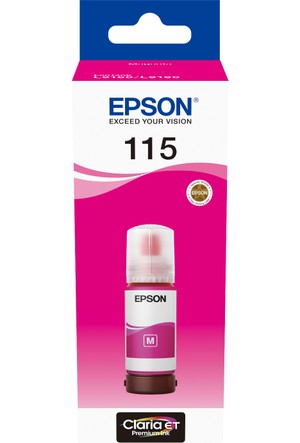 Epson 115 Magenta Kırmızı Şişe Mürekkep T07D34A L8160-L8180 - - Epson 