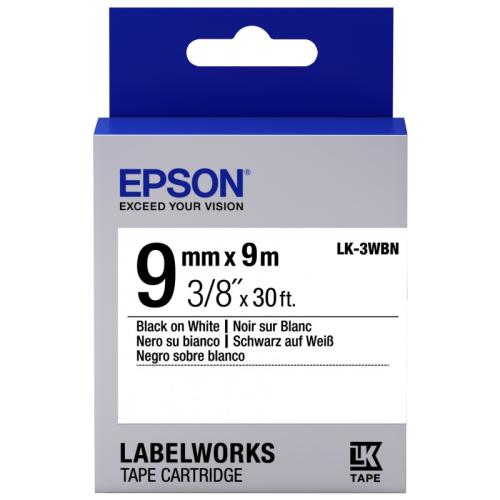 Epson Lk-3Wbw Strong Beyaz Üzeri Siyah 9Mm 9Metre - - Epson - Fiyatı -