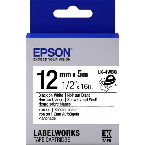 Epson Lk-4Wbq Iron Beyaz Üzeri Siyah 12Mm 9Metre Etiket - - Epson - Fi