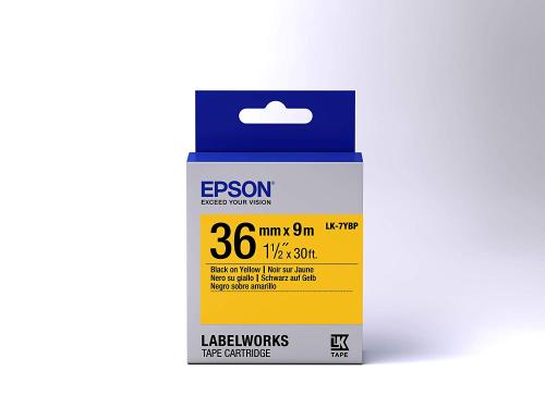 Epson Lk-7Ybp Pastel Sarı Üzeri Siyah 36Mm 9Metre Etiket - - Epson - F