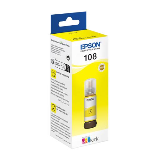 Epson T09C44 108 Yellow Sarı Şişe Mürekkep T09C44A L18050-L8050 - - Ep