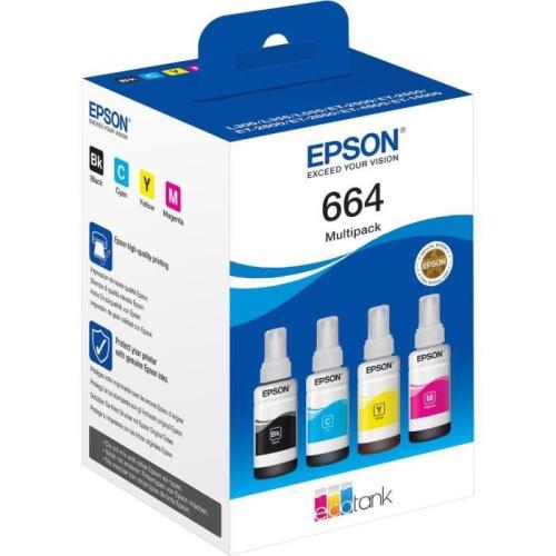 Epson T6646 Cyan-Magenta-Yellow-Black Mavi-Kırmızı-Sarı-Siyah 4Lü Mult