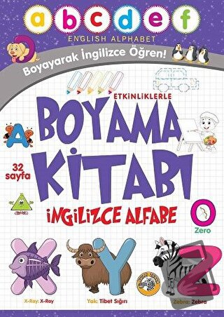 Etkinliklerle Boyama Kitabı İngilizce Alfabe - Emrecan Zengin - Akıllı