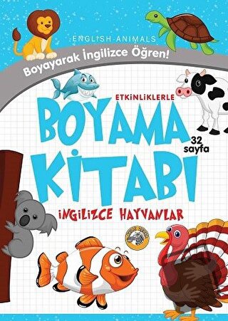 Etkinliklerle Boyama Kitabı İngilizce Hayvanlar - Emrecan Zengin - Akı