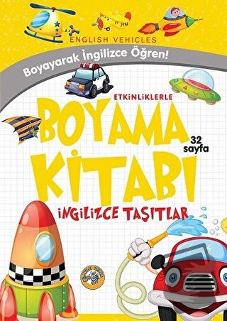 Etkinliklerle Boyama Kitabı İngilizce Taşıtlar - Emrecan Zengin - Akıl