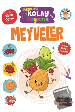 Etkinlikli Kolay Boyama – Meyveler - Abdullah Karaca - Boyama Zamanı -