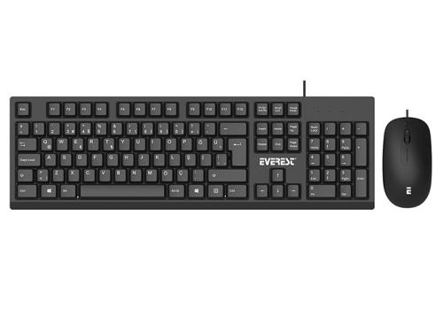 Everest Km-615 Siyah Usb Combo Q Standart Klavye + Mouse Set - - Evere