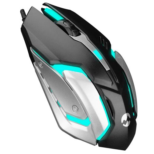 Everest Sm-G72 Usb Siyah-Gümüş Işıklandırmalı Oyuncu Mouse - - Everest