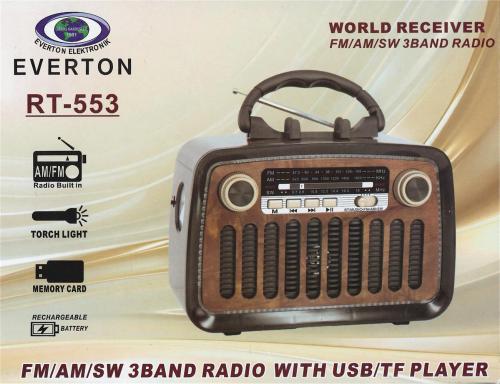 Everton Rt-553 Bluetooth Fm-Usb-Tf-Aux Şarjlı Nostaljik Radyo - - Ever