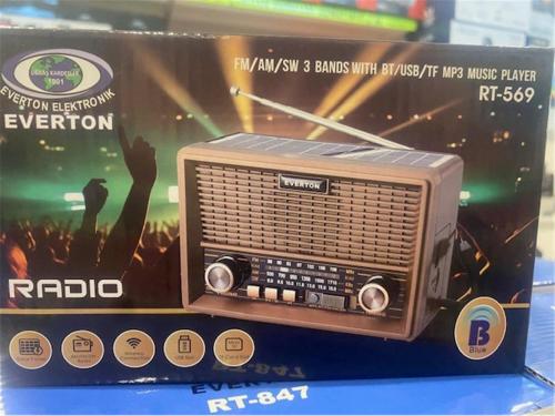 Everton Rt-569 Bluetooth Fm-Usb-Tf-Aux Güneş Enerjili Şarjlı Nostaljik