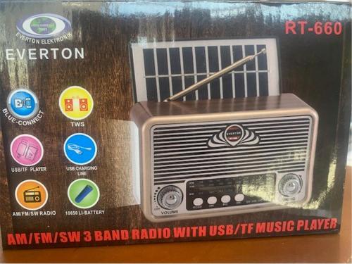 Everton Rt-660 Bluetooth Fm-Usb-Tf-Aux Şarjlı Nostaljik Radyo - - Ever