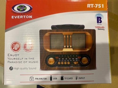 Everton Rt-751 -Fm-Am-Sw-Usb-Tf Card-Aux Nostaljik Radyo - - Everton -