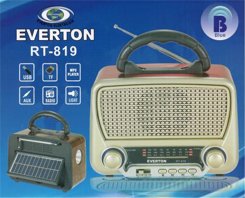 Everton Rt-819 (Solar Güneş Panelli) Bluetooth Fm-Usb-Tf Card-Aux Şarj