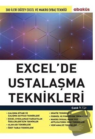 Excel'de Ustalaşma Teknikleri - Cenk İltir - Abaküs Kitap - Fiyatı - Y