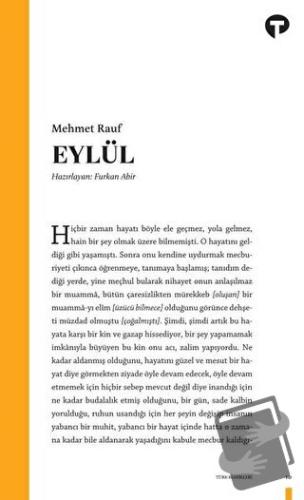 Eylül - Mehmet Rauf - Turkuvaz Kitap - Fiyatı - Yorumları - Satın Al