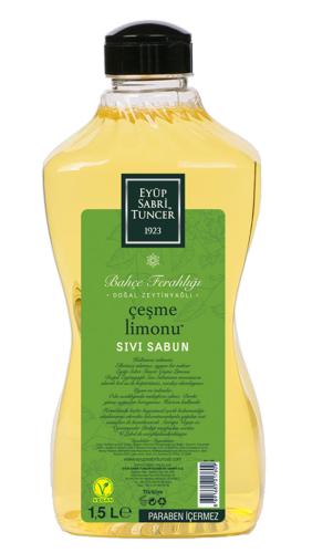 Eyüp Sabri Tuncer 1,5Lt Çeşme Limonu Sıvı Sabun Doğal Zeytinyağlı - - 