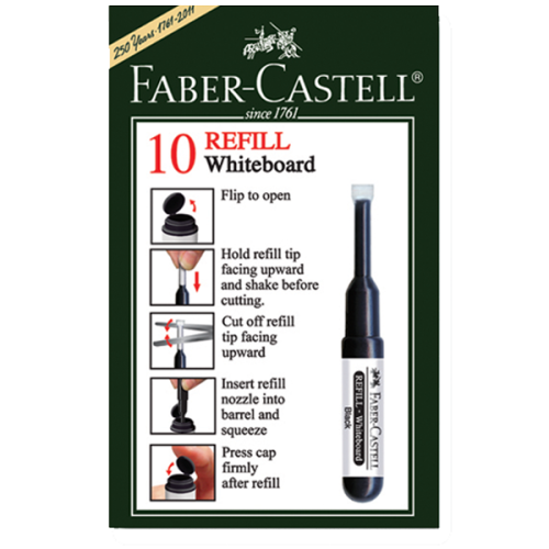 Faber-Castell Tahta Kalem Mürekkebi W20 Siyah 25 43 99 - 10'lu Paket -