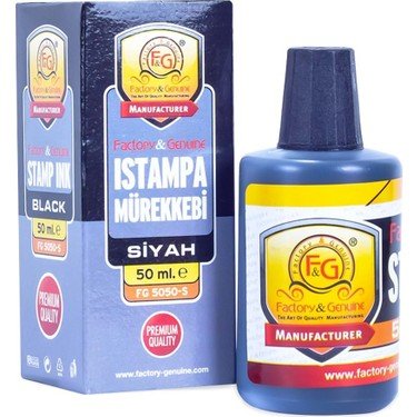 Factory Istampa Mürekkebi 50 Ml Siyah Fg 5050-S - 12'li Paket - - Fact