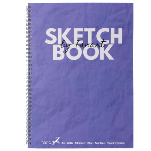 Fanart Academy Sketch Book 120 Gr Spiralli 50 Yp A4 Mor 8672 - - Fanar