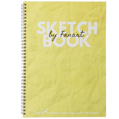 Fanart Academy Sketch Book 120 Gr Spiralli 50 Yp A4 Sarı 8674 - - Fana