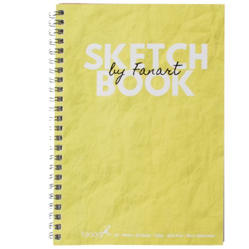 Fanart Academy Sketch Book 120 Gr Spiralli 50 Yp A5 Sarı 8674 - - Fana