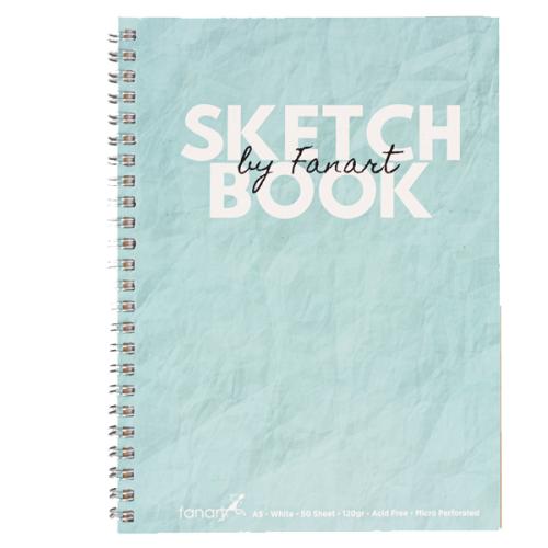 Fanart Academy Sketch Book 120 Gr Spiralli 50 Yp A5 Turkuaz 8671 - - F