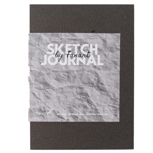 Fanart Academy Sketch Journal 110 Gr 60 Yp A6 Gri 8661 - - Fanart - Fi