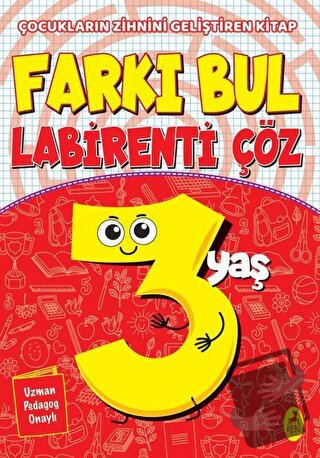 Farkı Bul Labirenti Çöz 3 Yaş - Ercan Portakal - Ren Çocuk - Fiyatı - 