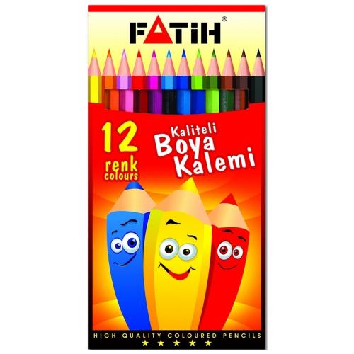 Fatih Kuru Boya Karton Kutu Tam Boy 12 Li 33112 - 12'li Paket - - Fati