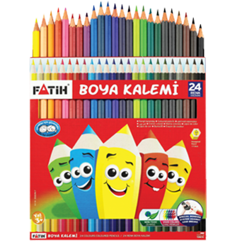 Fatih Kuru Boya Karton Kutu Tam Boy 24 Lü 33225 - 12'li Paket - - Fati