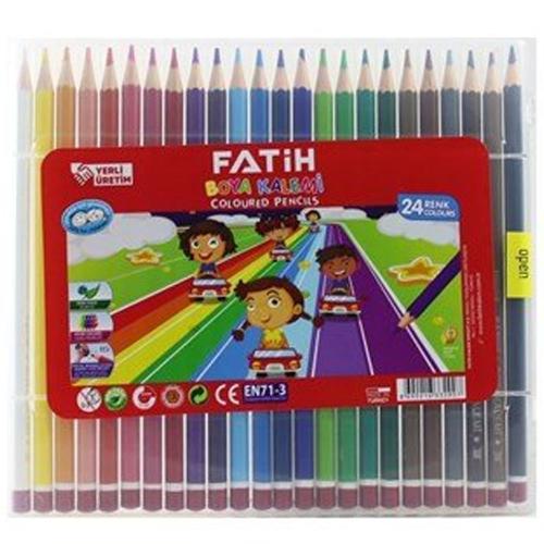 Fatih Kuru Boya Mercanlı Çantalı 24 Renk 33290 - 6'lı Paket - - Fatih 