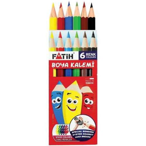 Fatih Kuru Boya Yarım Boy 6 Renk 33006 - 48'li Paket - - Fatih - Fiyat