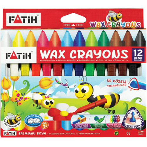 Fatih Mum Pastel Boya Wax Crayon Jumbo 12 Renk 50220 - - Fatih - Fiyat