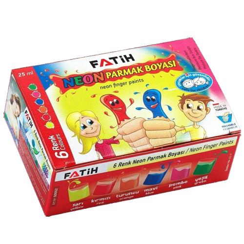 Fatih Parmak Boyası 25 Ml 6 Renk Fosforlu 50002 - - Fatih - Fiyatı - Y