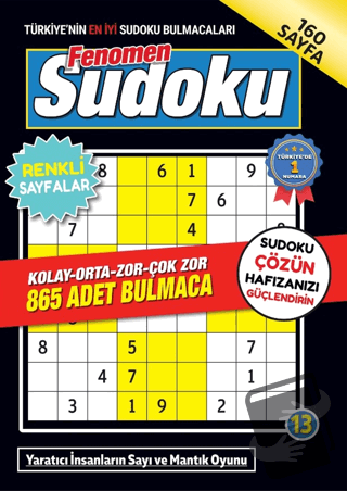 Fenomen Sudoku 13 - Kolektif - Maxi Yayıncılık - Fiyatı - Yorumları - 