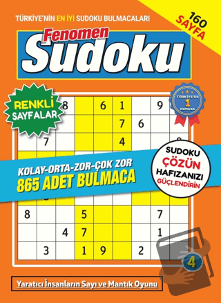 Fenomen Sudoku 4 - Kolektif - Maxi Yayıncılık - Fiyatı - Yorumları - S