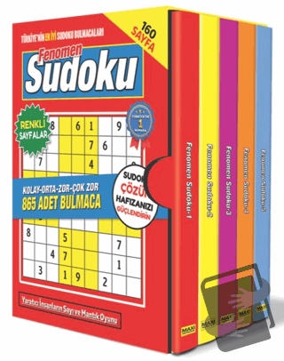 Fenomen Sudoku Bulmaca Seti - 5 Kitap - Kolektif - Maxi Yayıncılık - F