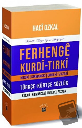 Ferhenge Kurdi - Tırki (Ciltli) - Hacı Ozkal - J&J Yayınları - Fiyatı 